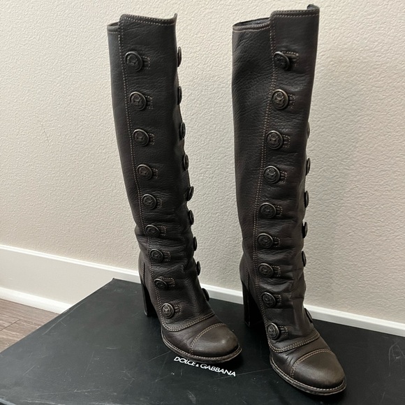 Dolce & Gabbana Shoes - Dolce & Gabbana Women's Brown Knee-High Boots
